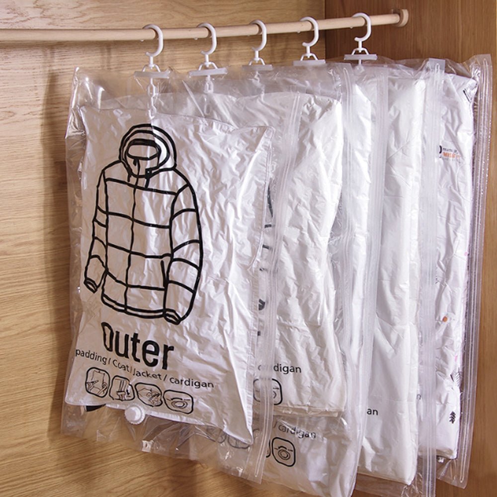 吊掛衣物壓縮袋|小空間衣櫃也能多裝一倍衣服