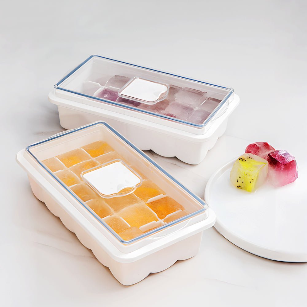 帶蓋矽膠製冰盒|注水不外溢.冰塊輕鬆取出
