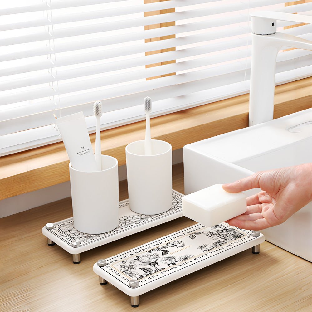 硅藻土洗漱墊|快速吸水.保持檯面乾爽整潔