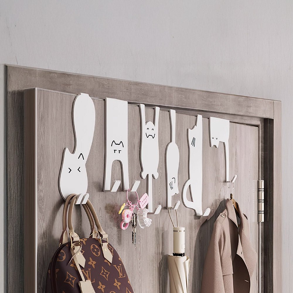 貓咪門後掛鉤|6款組合.日常多點萌感・隨手掛包掛衣不亂放