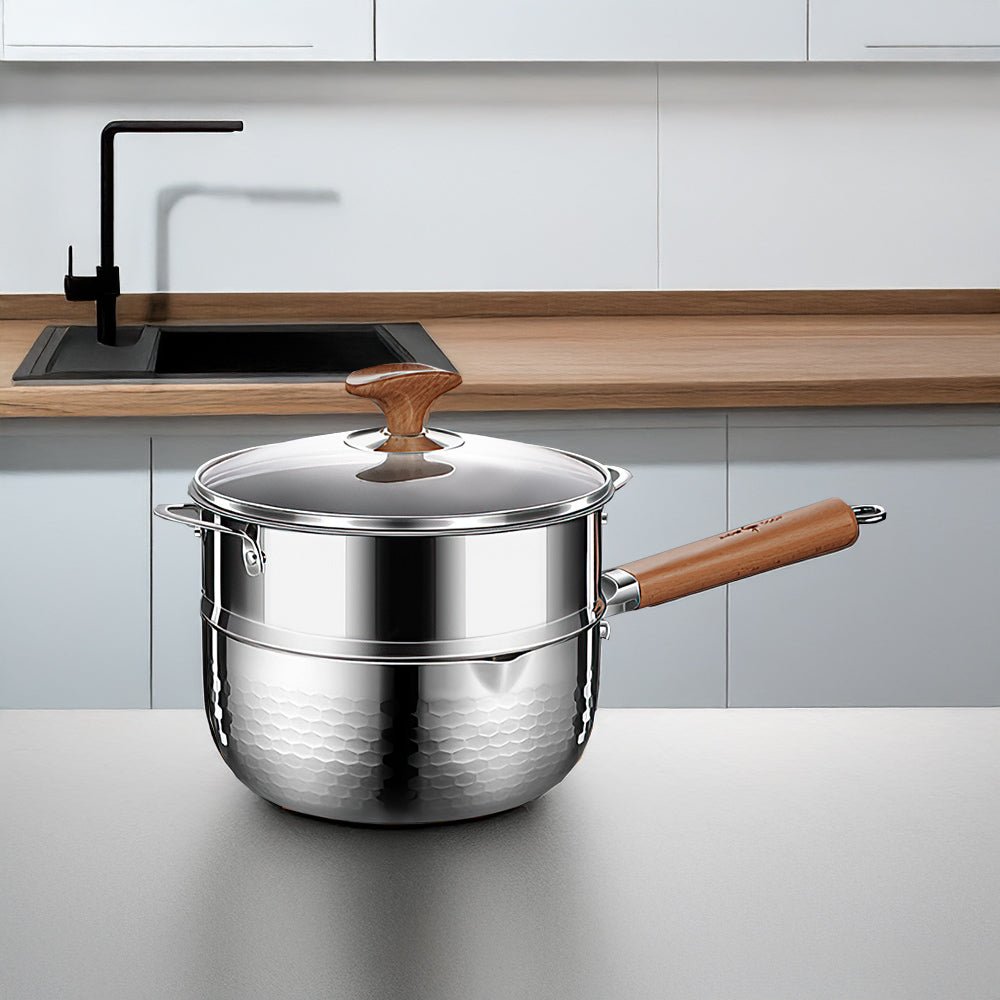 316雪平鍋蒸籠組|煮麵倒湯一鍋搞定