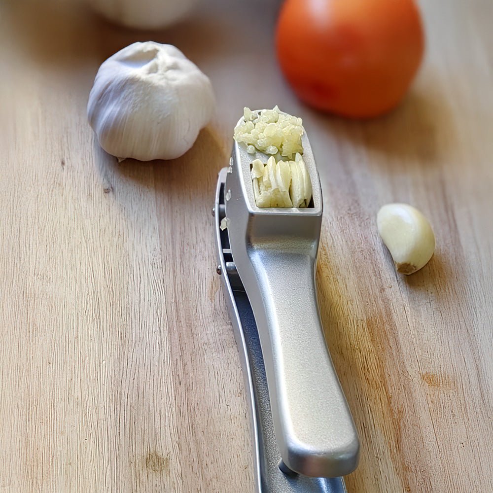 鋁合金雙槽壓蒜器|蒜片蒜泥一支搞定・廚房備料不沾手