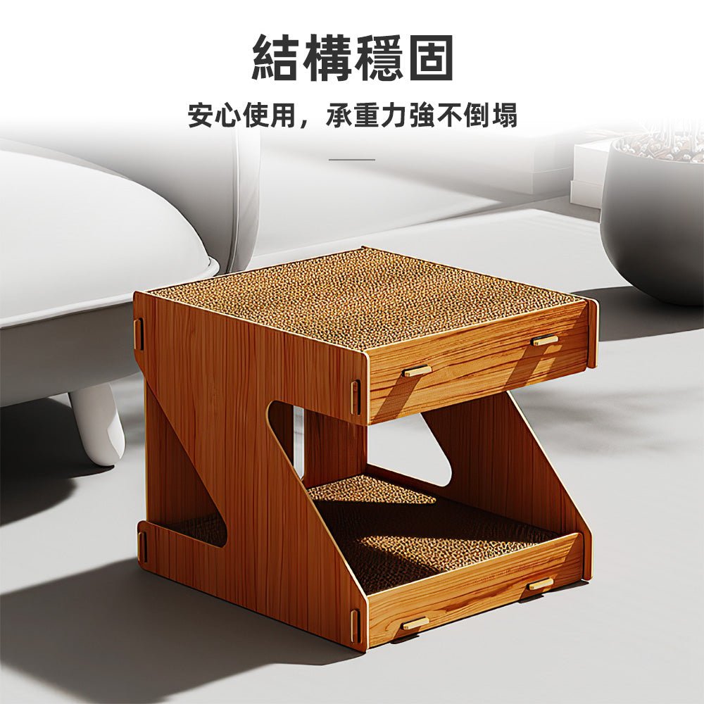 雙層貓抓屋|上下可窩可抓,兩隻貓也不搶位置