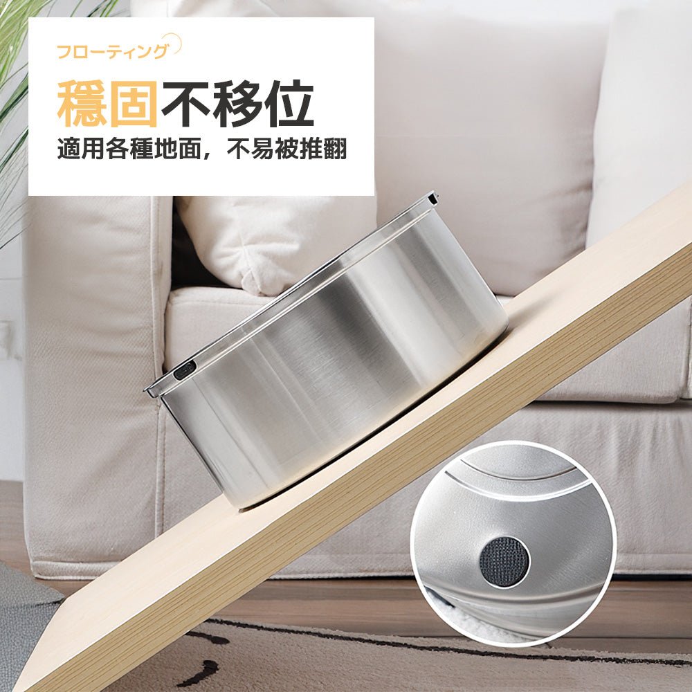 304不鏽鋼漂浮水碗|不濺水、不嗆水.毛孩安心喝