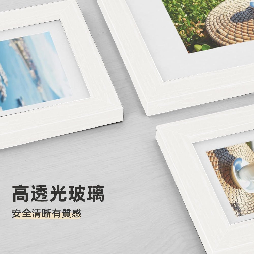 原木相框 10件套組|多尺寸自由搭配・暖色木紋提升居家溫度・相片牆一次到位