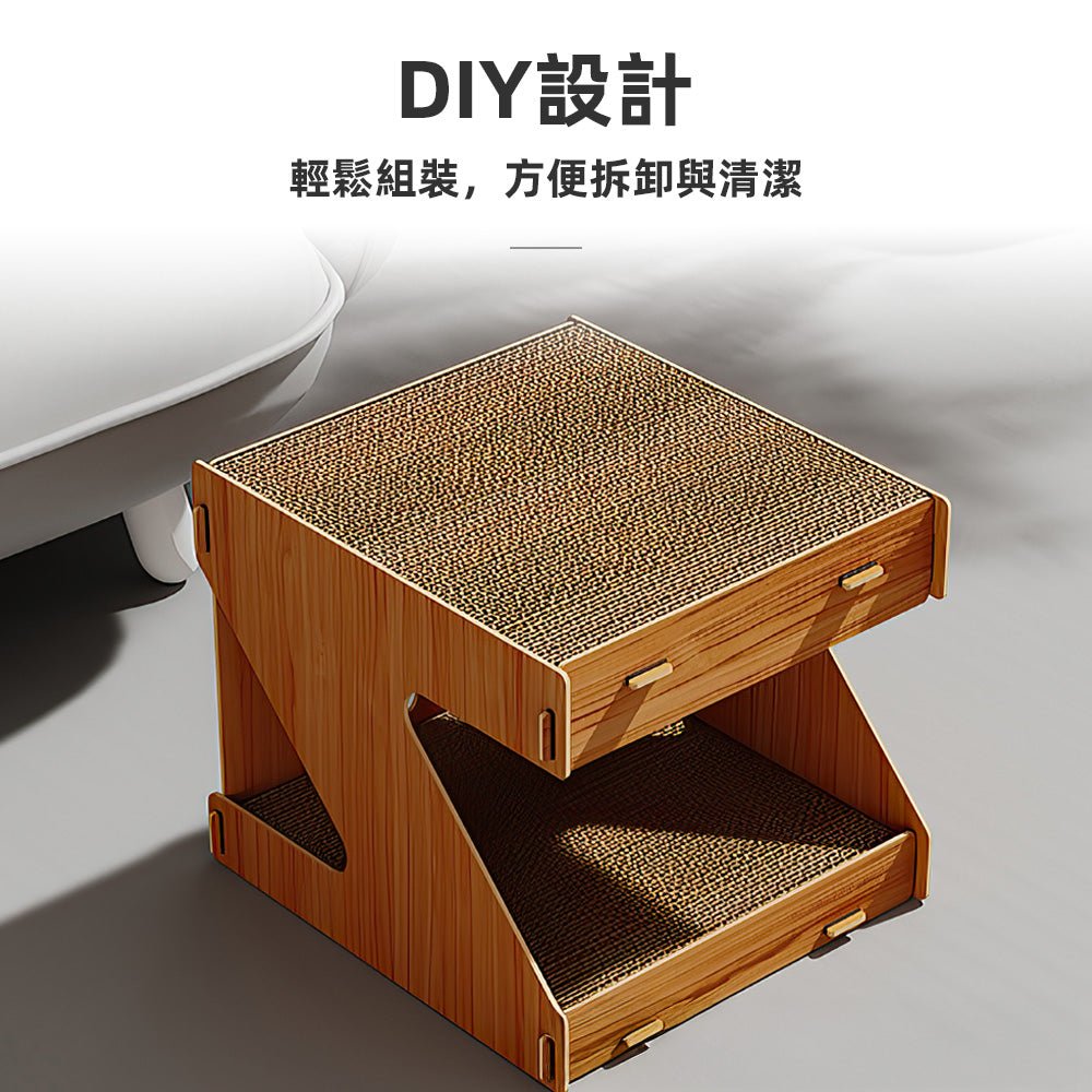 雙層貓抓屋|上下可窩可抓,兩隻貓也不搶位置