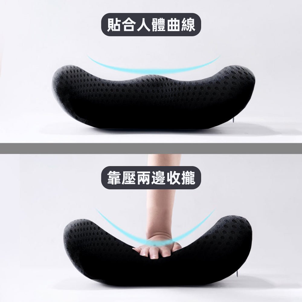 透氣車用靠枕頭枕組|長途駕駛好舒服・腰頸放鬆不悶熱