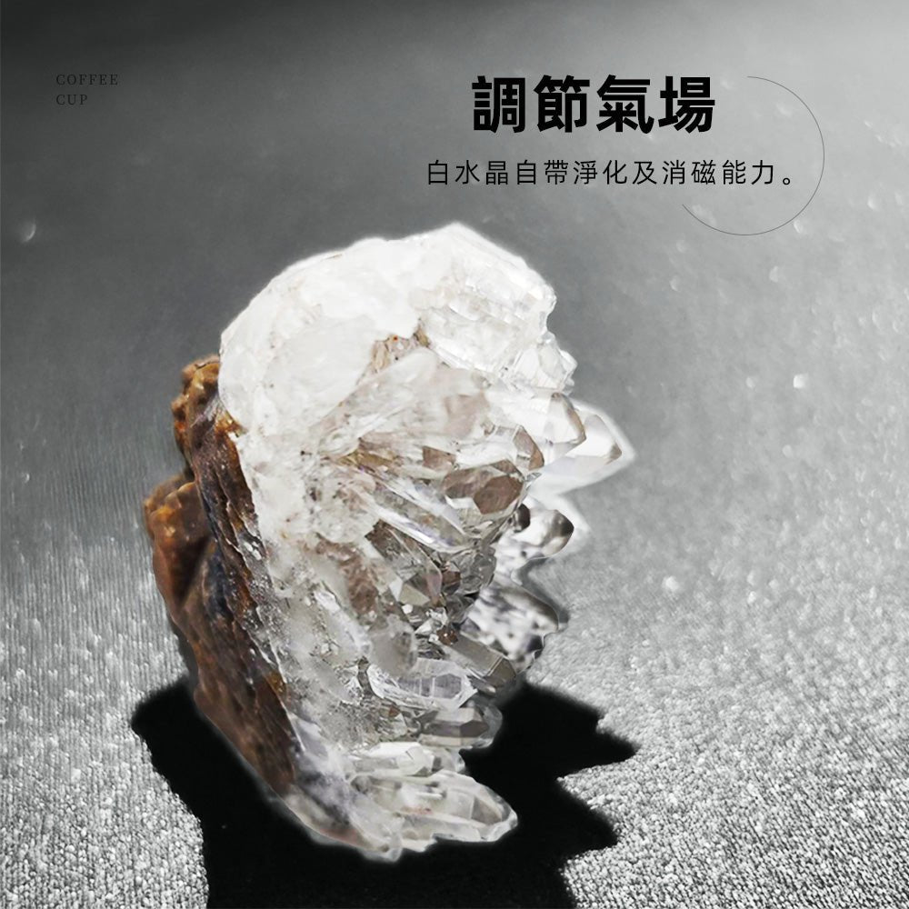 刺蝟白水晶簇|天然水晶手雕造型・桌上淨化擺件・可愛刺蝟造型不佔空間 |上手家居