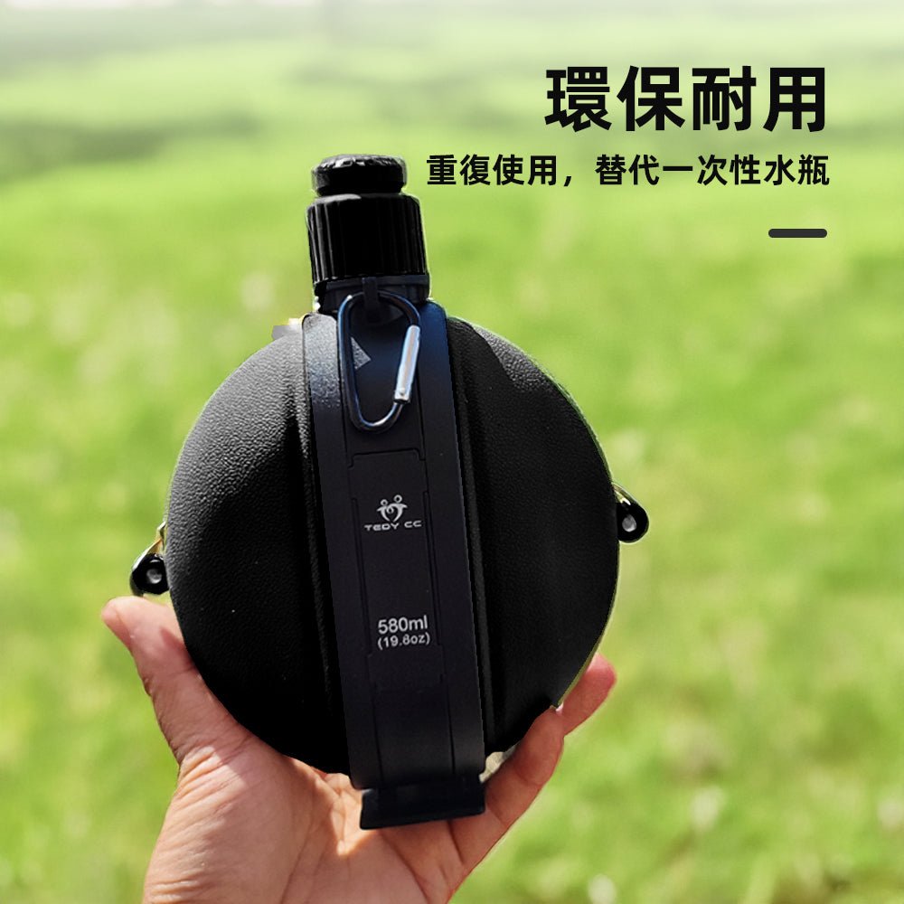 矽膠戰術水壺|摺疊可壓縮,露營登山攜帶超方便