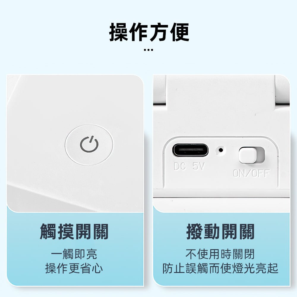 摺疊護眼檯燈|三段調光無藍光閃頻・無線使用長效續航・輕巧可摺可壁掛多場景應用