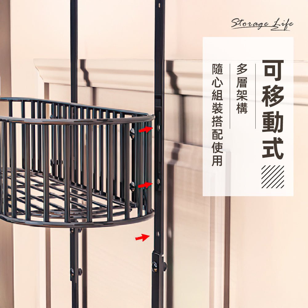 門後置物架|免釘免鑽安裝簡單,雙層鐵框+掛勾設計,浴室廚房臥室皆適用,讓門後空間秒變高效收納牆|上手家居