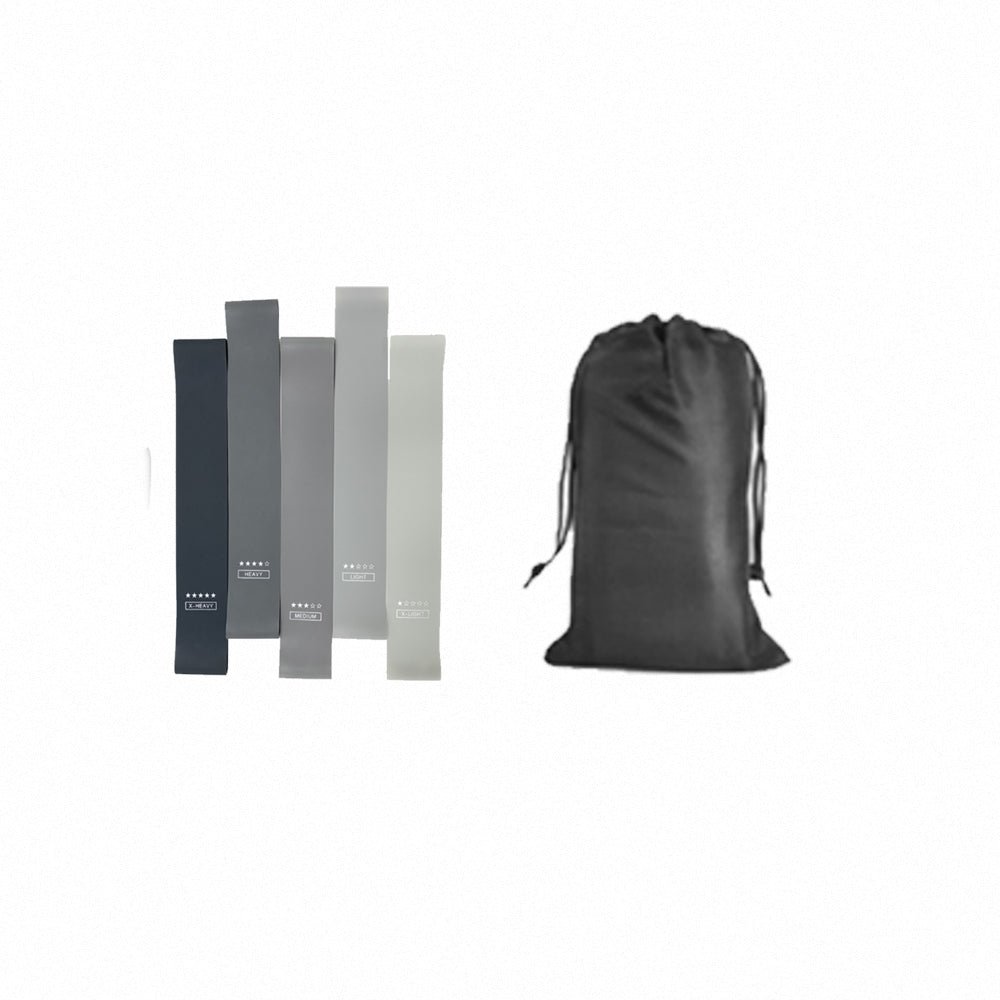 五段漸層彈力帶組|天然乳膠不鬆弛・健身收納好帶手