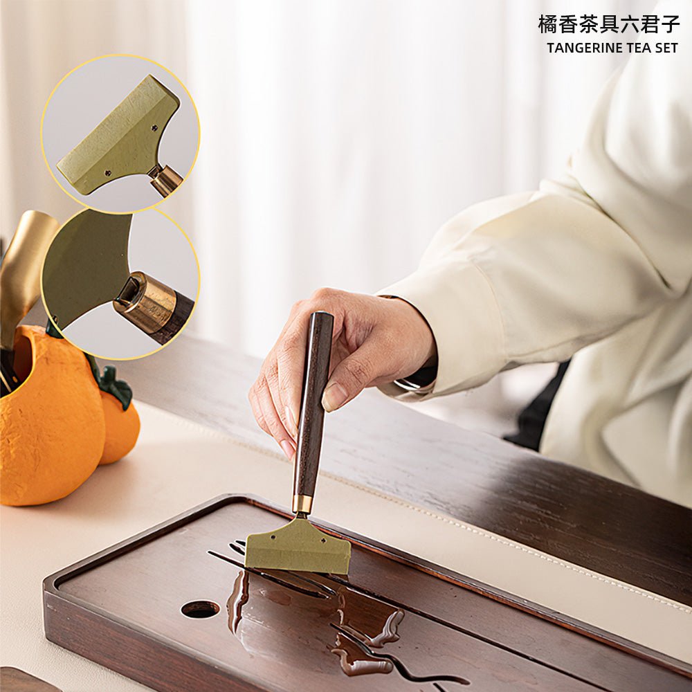 橘香茶具六君子|茶席美學・六件式泡茶組・橘子造型收納