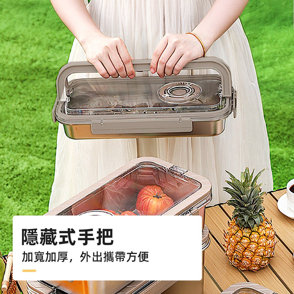 304不鏽鋼食材盒|3600ml大容量一盒搞定・冷菜熱食安心帶著走