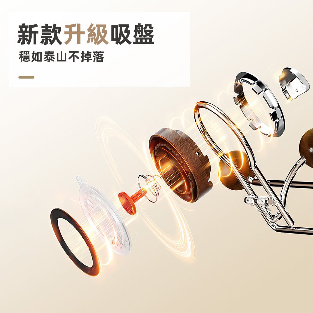 吸盤廚房紙巾架|免釘安裝・L型掛架・不鏽鋼實木設計
