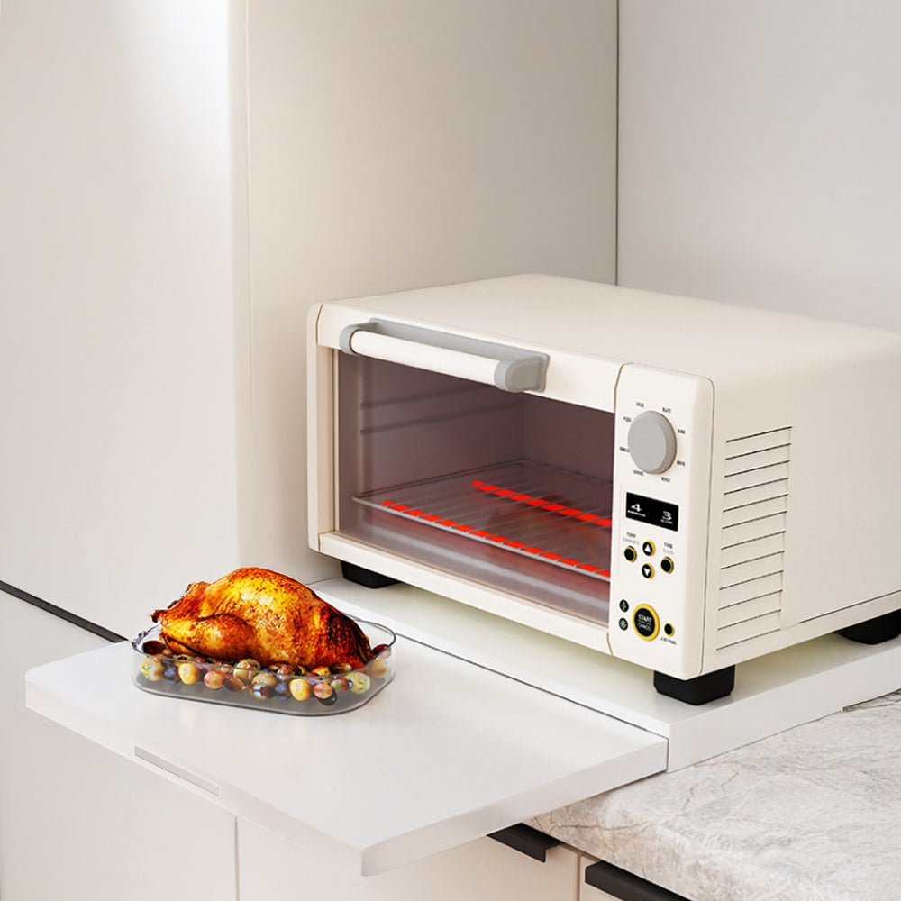 隱藏式抽拉電器平台|小空間臨時備料的好幫手