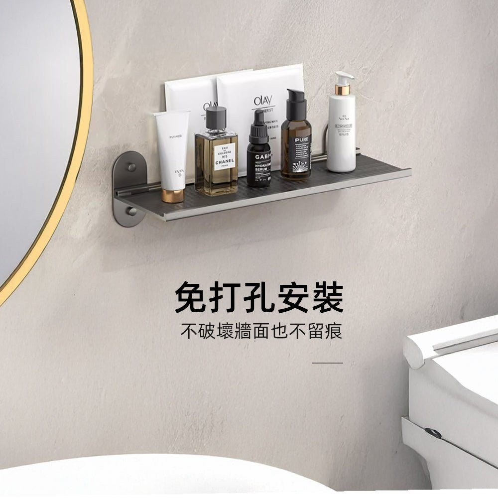 鏡前免鑽收納架|洗手台瓶瓶罐罐終於整齊了