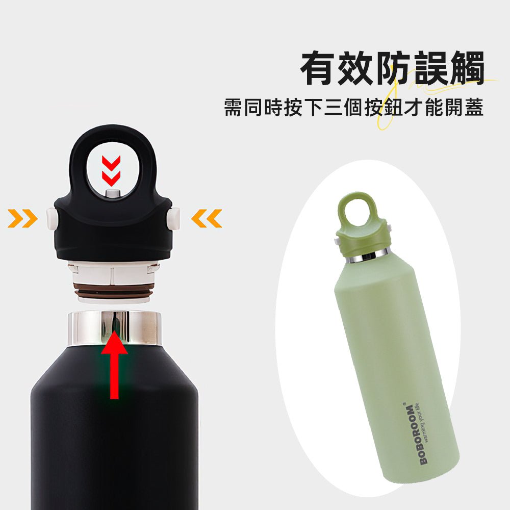 316不鏽鋼秒開保溫瓶|防漏防誤觸設計・1L大容量隨行好帶