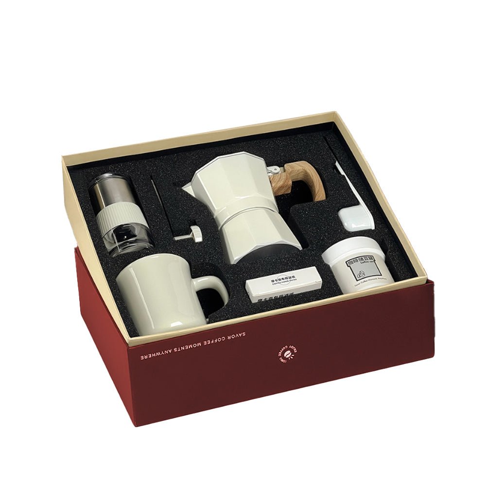 摩卡壺咖啡禮盒組|手沖儀式感一盒到位・居家露營都能煮一壺好咖啡