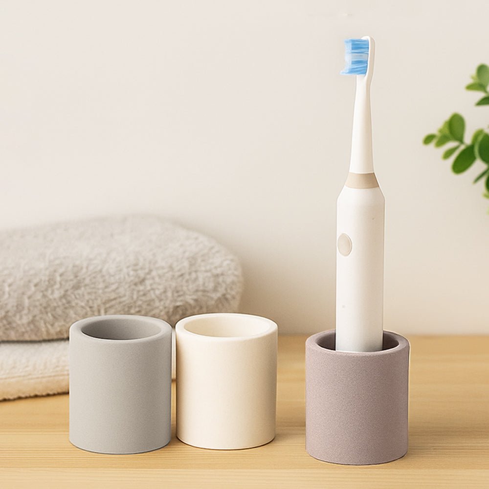 珪藻土電動牙刷架|吸水速乾・電動牙刷穩放不傾倒
