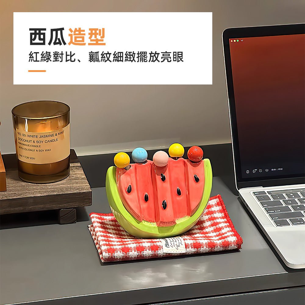 西瓜陶瓷水果叉組|夏日餐桌的繽紛甜趣點綴