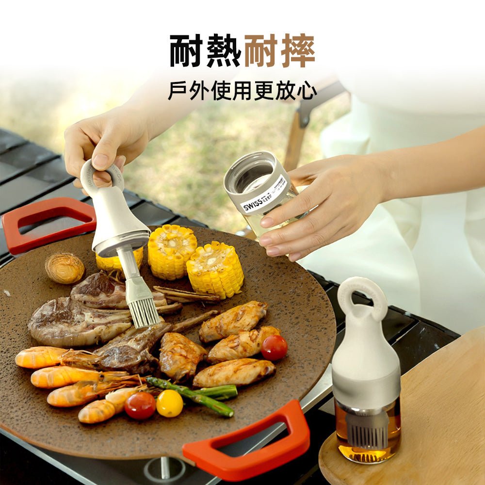露營油壺刷|便攜防漏設計・均勻刷油更省心