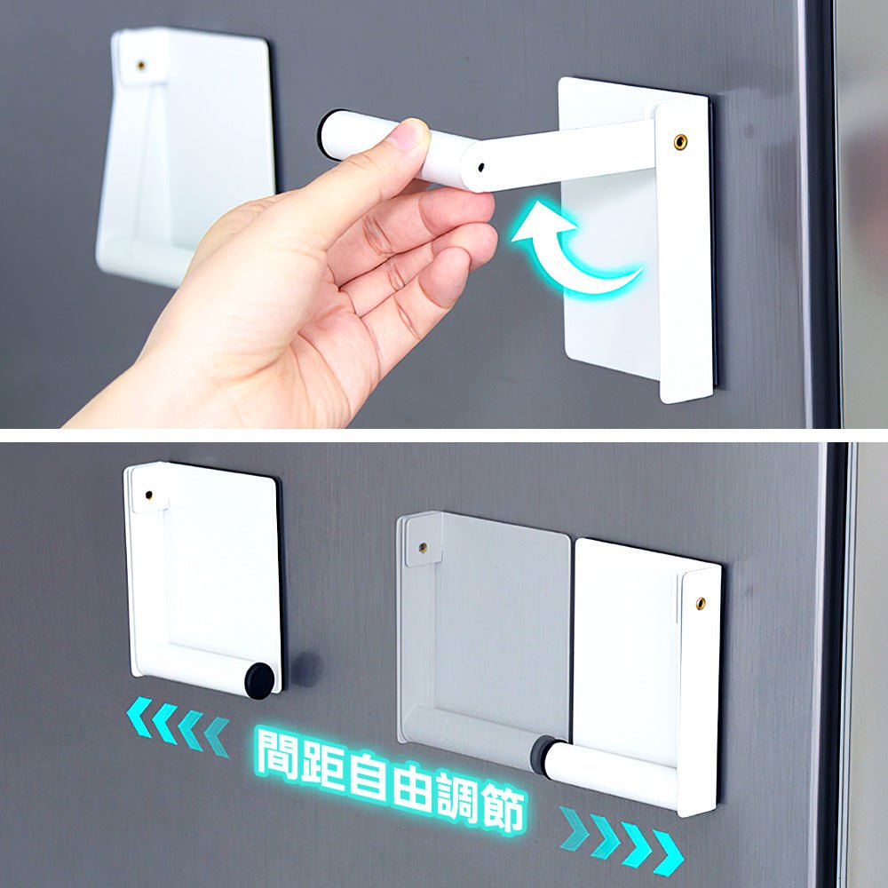 磁吸廚房紙巾架|免釘免鑽・抽取不卡紙・冰箱壁面都能收納