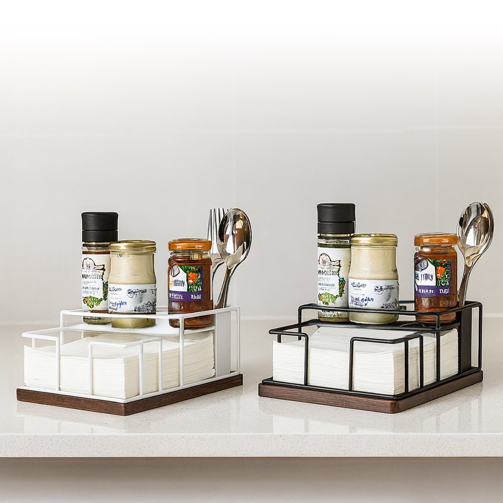 餐具餐巾面紙盒|分區收納設計・讓餐桌整潔又有序