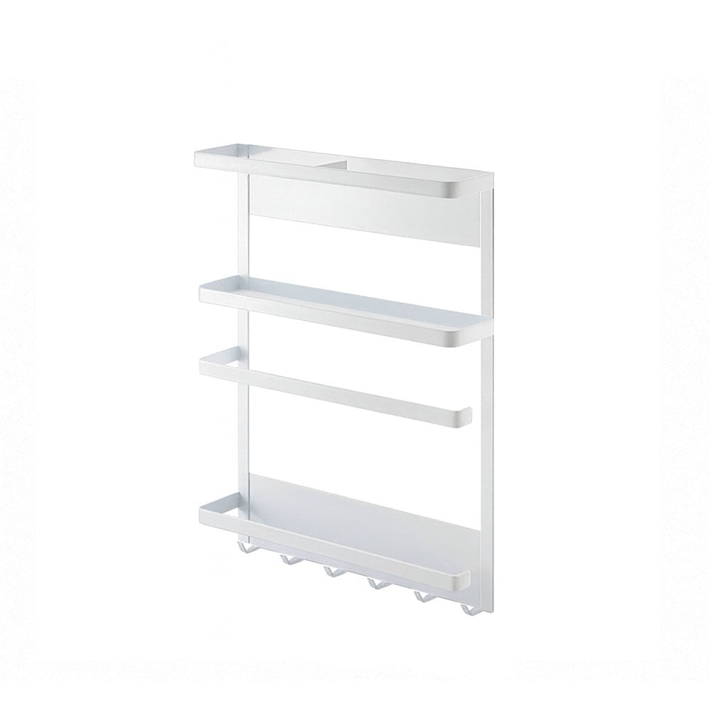 日系磁吸置物架|強力磁吸設計・分層收納調味與紙巾・打造整潔俐落廚房