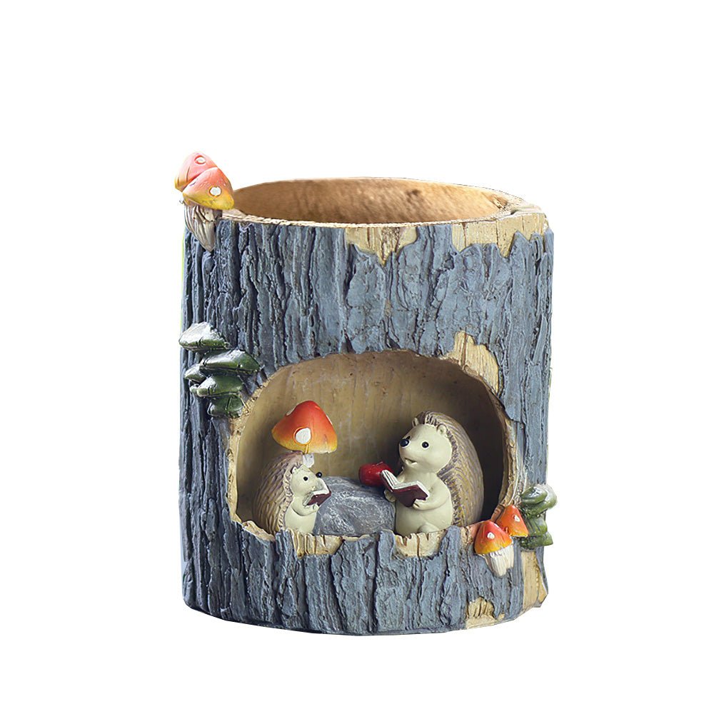 刺蝟造型多肉植物盆栽|療癒桌面小植栽・手工森林風綠意點綴