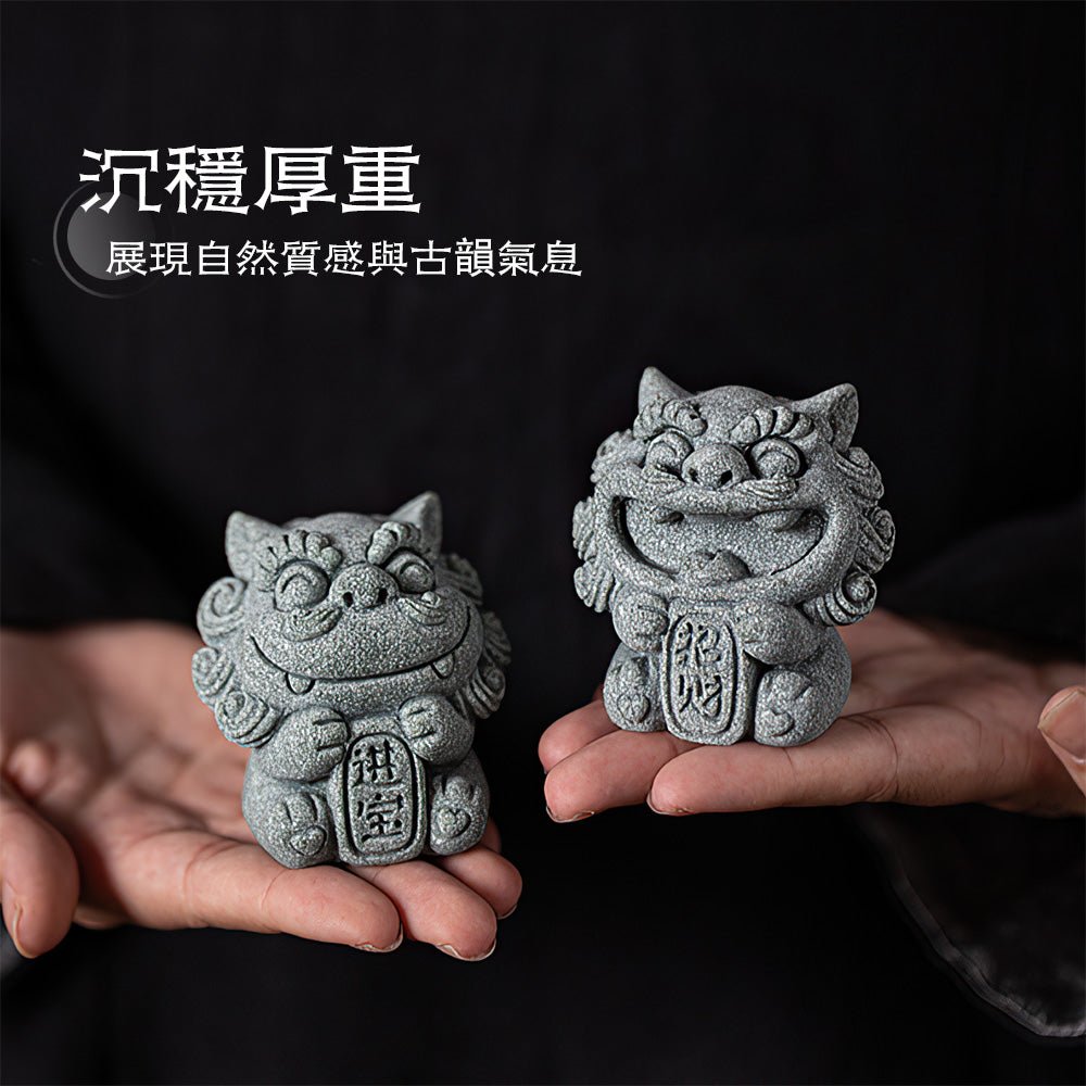 開運風獅爺招財擺飾|成雙對擺・寓意吉祥納福安宅
