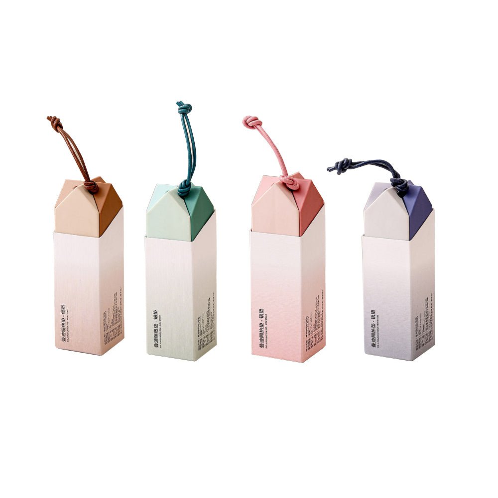 莫蘭迪矽膠隔熱墊|柔軟可折疊・掛繩收納不佔位・簡約色點亮餐桌