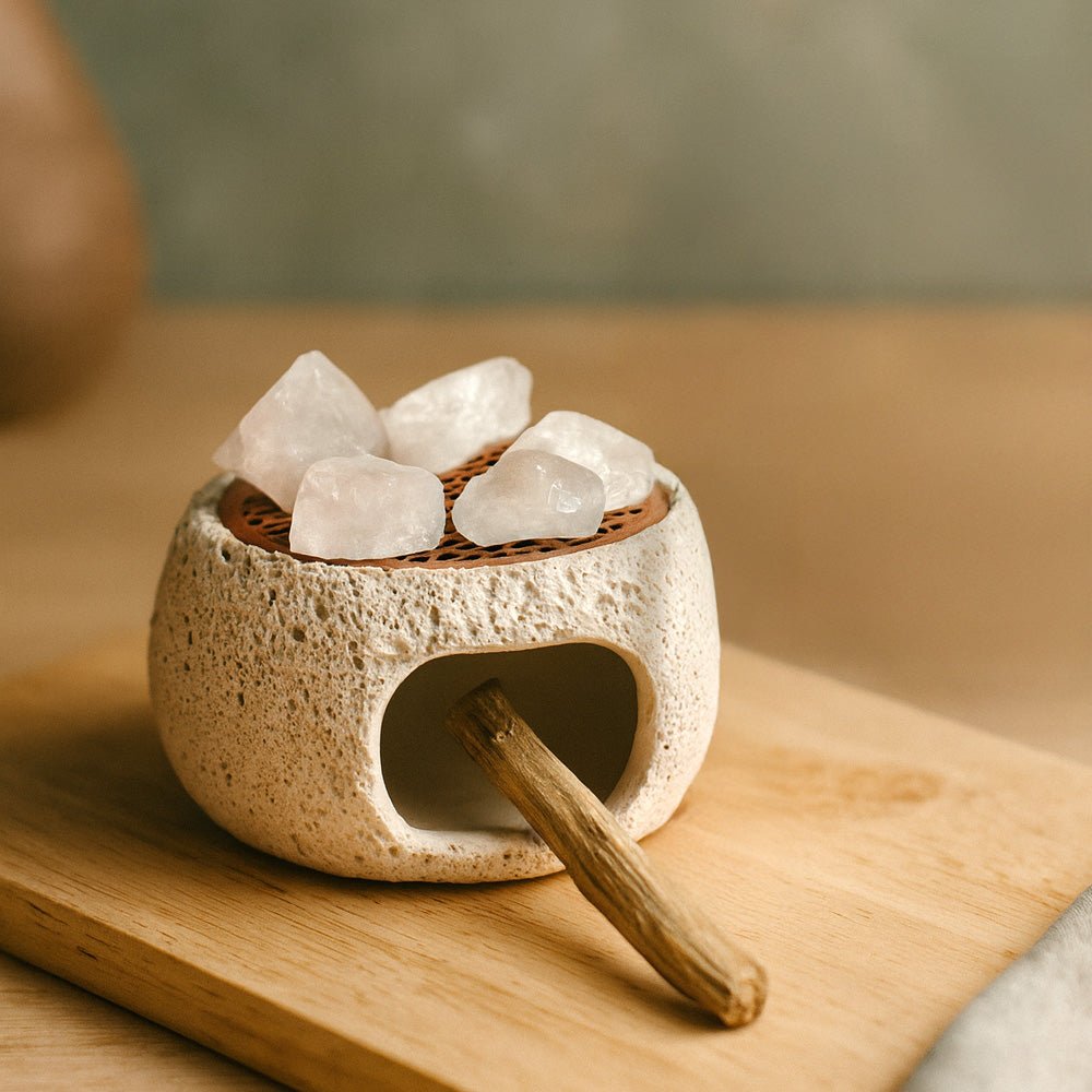 水晶淨化爐|薰香與儀式兼具・療癒氣場的溫暖光源