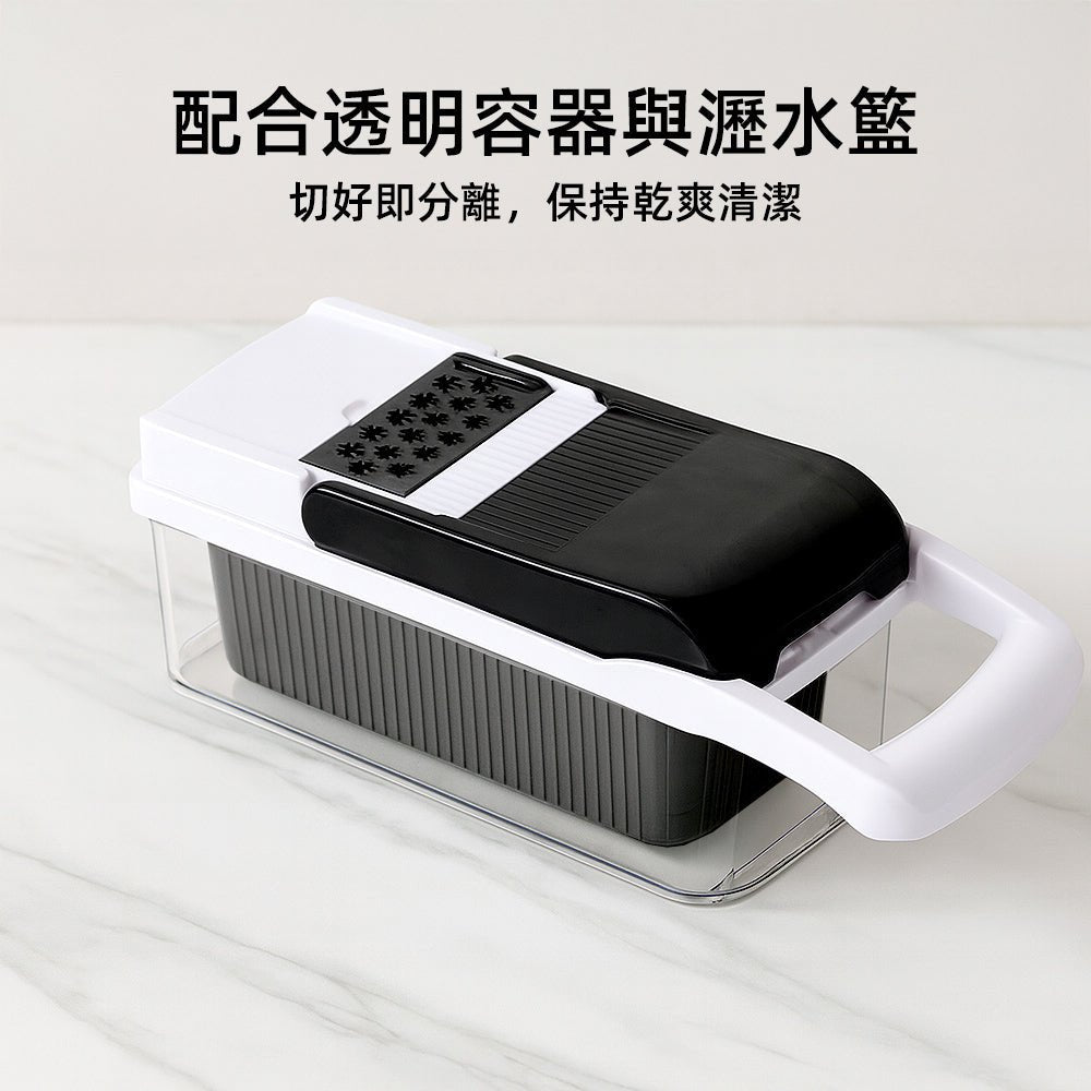 多功能切菜刨絲器|17刀片自由替換・輕鬆切出料理層次