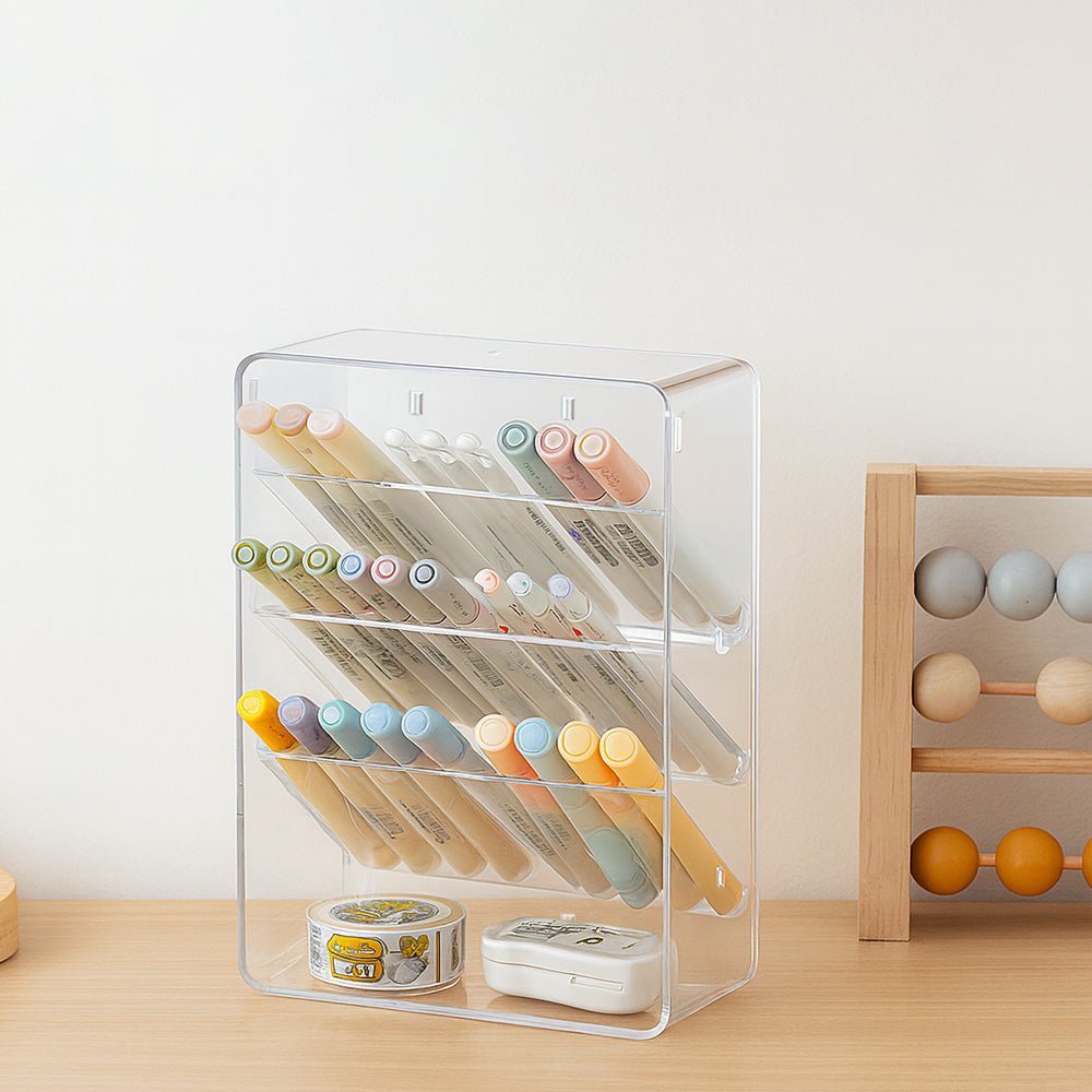 斜插式透明筆筒|桌面整齊一眼找到想用的那支筆