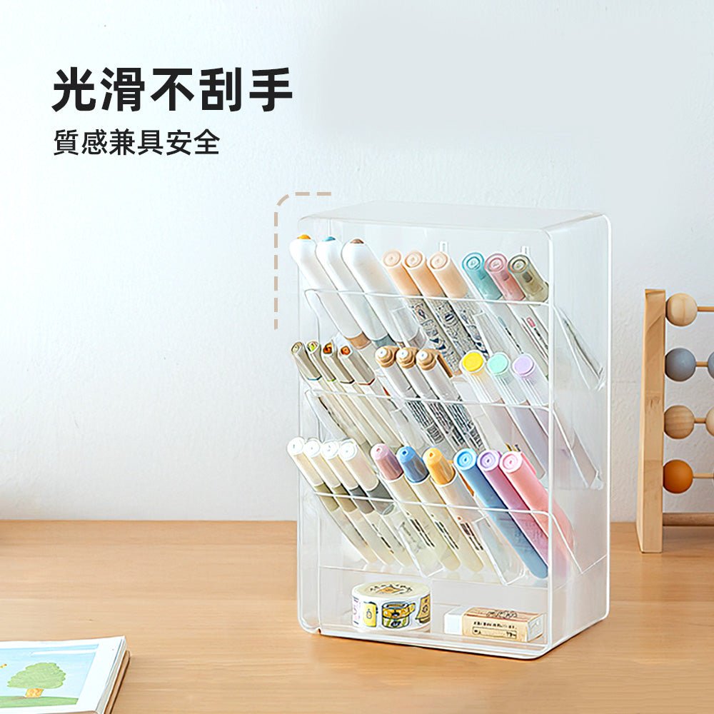 斜插式透明筆筒|桌面整齊一眼找到想用的那支筆