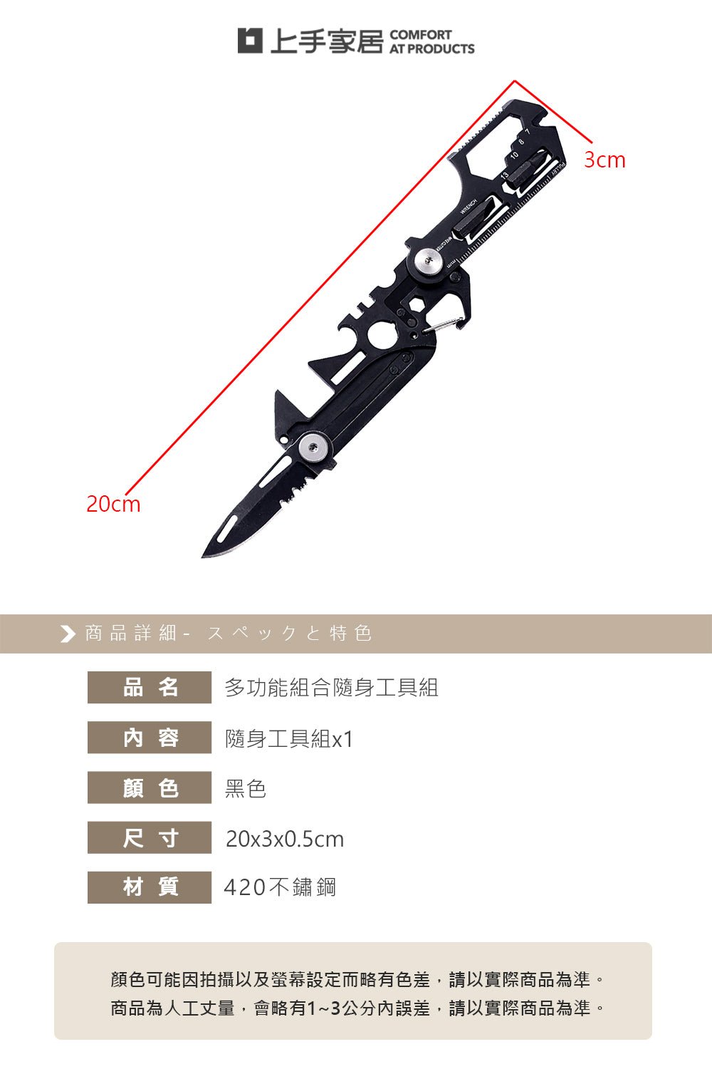 隨身多用工具組|外出急用也能一把搞定