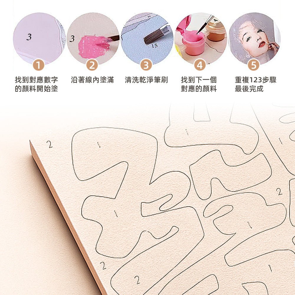 DIY數字油畫|把專注與放鬆一起留在畫布上的療癒時光