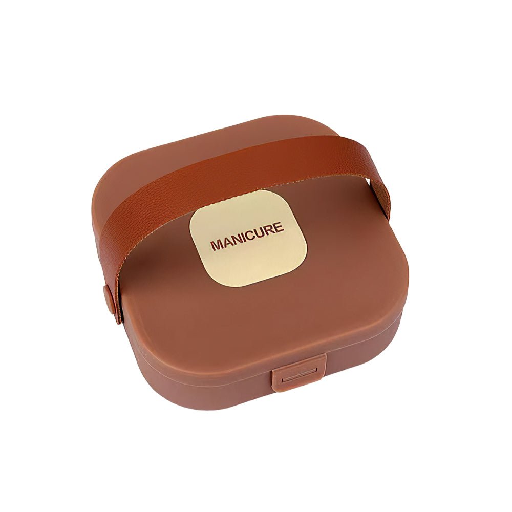 質感咖系修容指甲剪8件組|防飛濺俐落剪裁・手提收納好攜帶・一套搞定手足護理