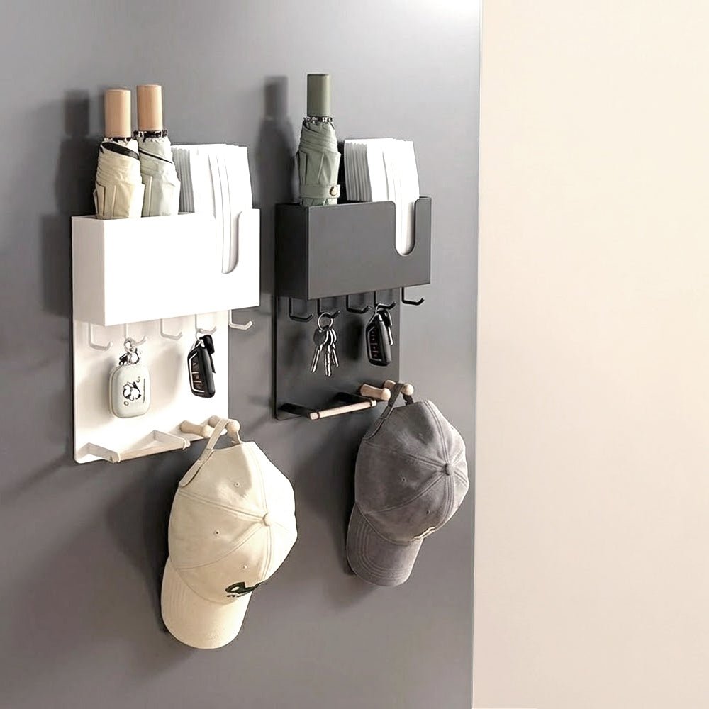 磁吸玄關收納架|鑰匙雨傘分區掛放更整齊