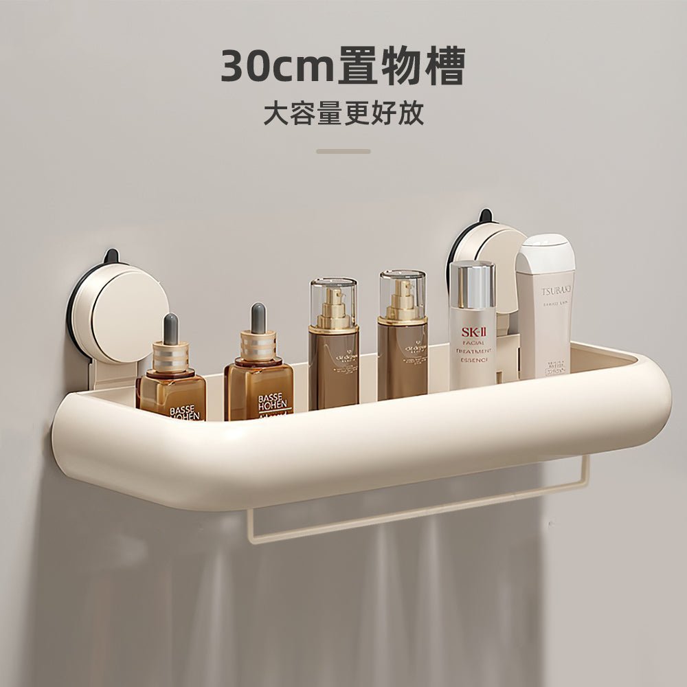 吸盤浴室置物架|瓶罐一次排好,牆面清爽不凌亂