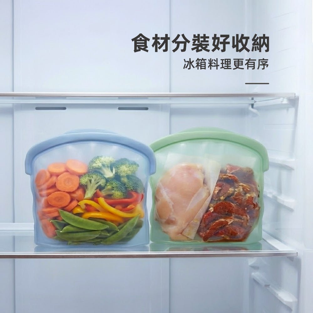 可立式矽膠保鮮袋3500ml|SGS檢驗認證|冰箱分裝一次到位的安心容量