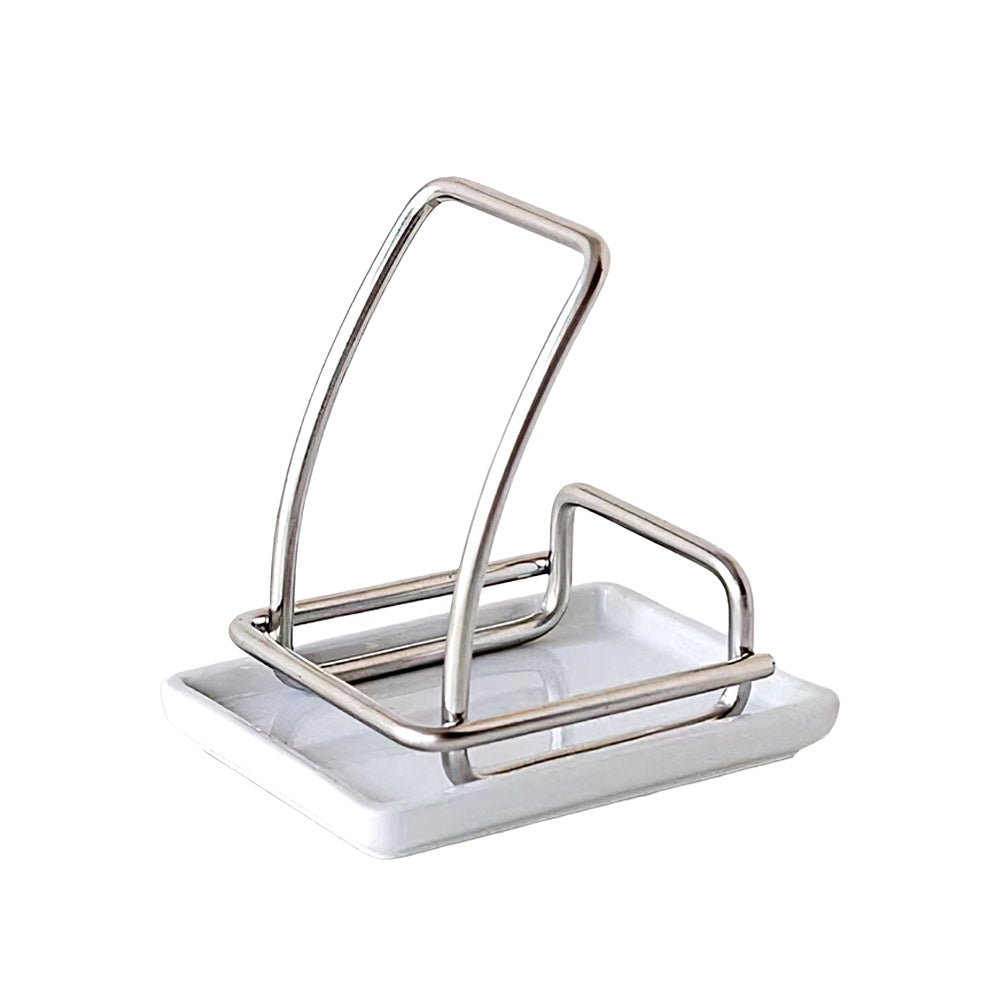 陶瓷鍋蓋架|料理中隨手放好鍋蓋・檯面不再濕一圈