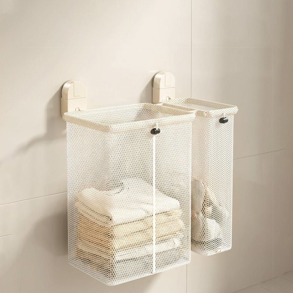 吸盤分格洗衣籃|牆面分類收納・小浴室也能清爽不雜亂