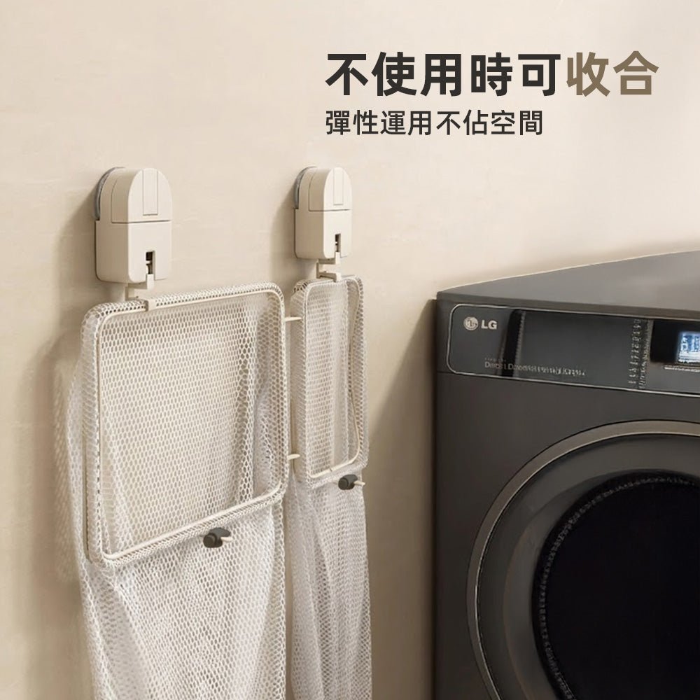 吸盤分格洗衣籃|牆面分類收納・小浴室也能清爽不雜亂