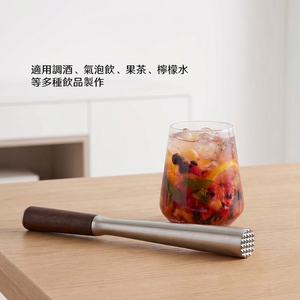 木柄不鏽鋼搗碎棒|在家調飲搗冰搗蒜一支到位