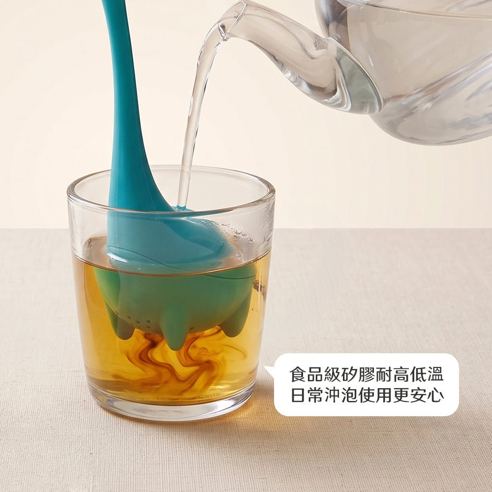 水怪造型矽膠茶漏|探頭站杯緣・泡茶時光多份療癒感