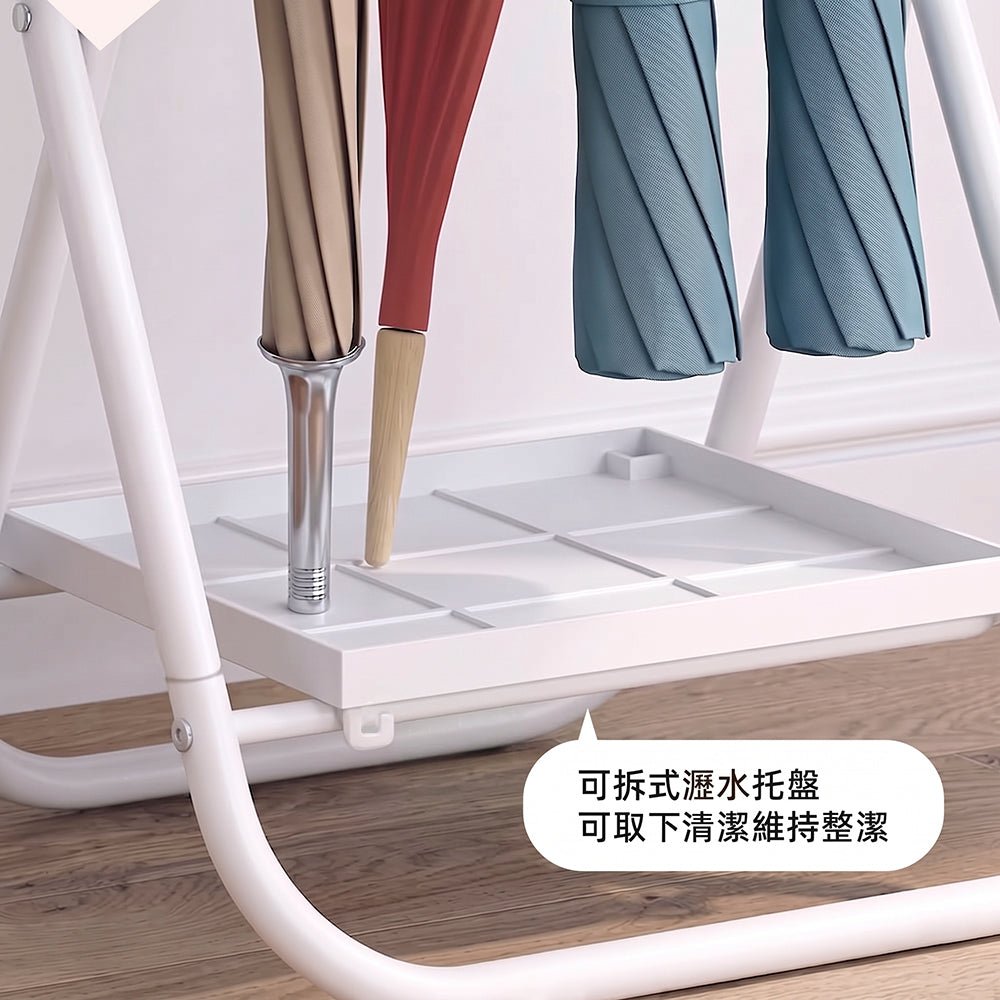 木質握把雨傘收納架|長傘折疊傘都能放・玄關濕漉漉也不怕
