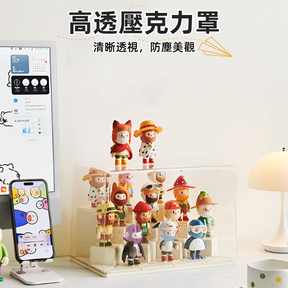 階梯公仔收納盒|層層展示每個盲盒角色的精彩瞬間 |上手家居