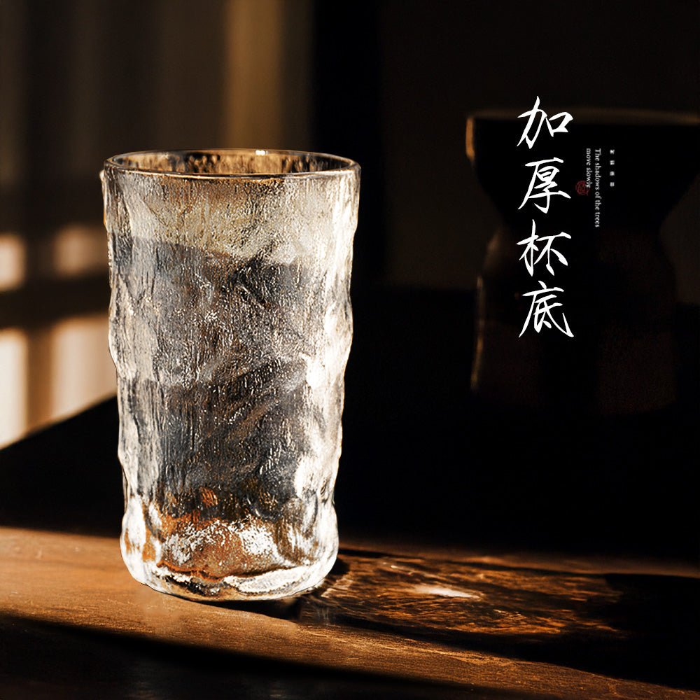 冰川紋玻璃杯|270ml/330ml 可選・厚實杯底不易破・冷熱通用多色百搭